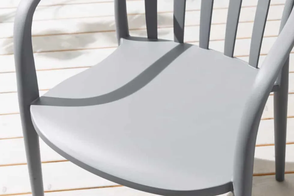 In- und Outdoor Gartenstuhl STUDIO ITALIA anthrazit stapelbar wetterfest