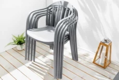 In- und Outdoor Gartenstuhl STUDIO ITALIA anthrazit stapelbar wetterfest