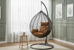 In- und Outdoor Hängesessel LOFT anthrazit Hängestuhl inkl. Kissen wetterfest