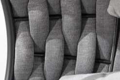 In- und Outdoor Hängesessel ROPE anthrazit grau mit Gestell wetterfest inkl. Kissen