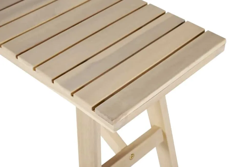 In- und Outdoor Sitzbank BALI 110cm natur hell Akazienholz wetterfest Balkonbank