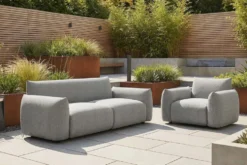 In- und Outdoor Sofa SEAHAWK 205cm anthrazit Aluminium Olefin wetterfest 2-Sitzer Couch