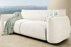 In- und Outdoor Sofa SEAHAWK 205cm creme Aluminium Olefin wetterfest 2-Sitzer Couch