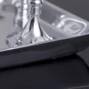 Kerzenständer MODERN BAROCK 30cm 7-flammig silber Aluminium poliert Kerzenhalter Deko-Platte