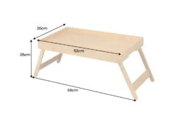 Klappbares Tablett ZEN-BO 50cm natur Bambusholz Betttisch