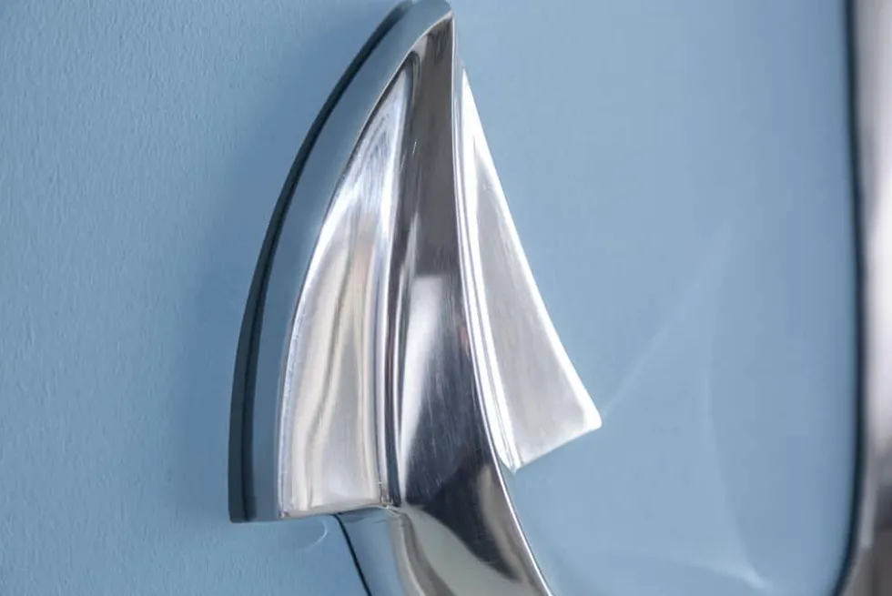 Maritime Wanddekoration SEVEN SEAS 70cm silber 3D Anker