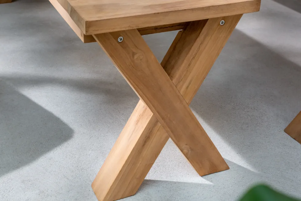 Massive Gartenbank EMPIRE TEAK 180cm Sitzbank Teakholz wetterfest