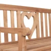 Massive Gartenbank EMPIRE TEAK Herz 120cm natur Teakholz