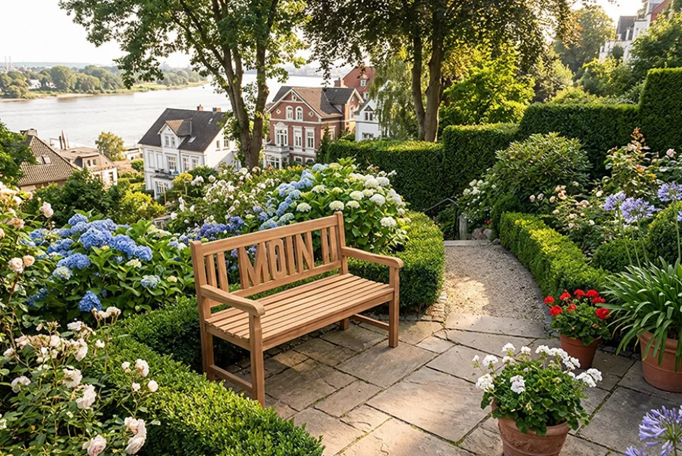 Massive Gartenbank EMPIRE TEAK Moin 120cm natur Teakholz
