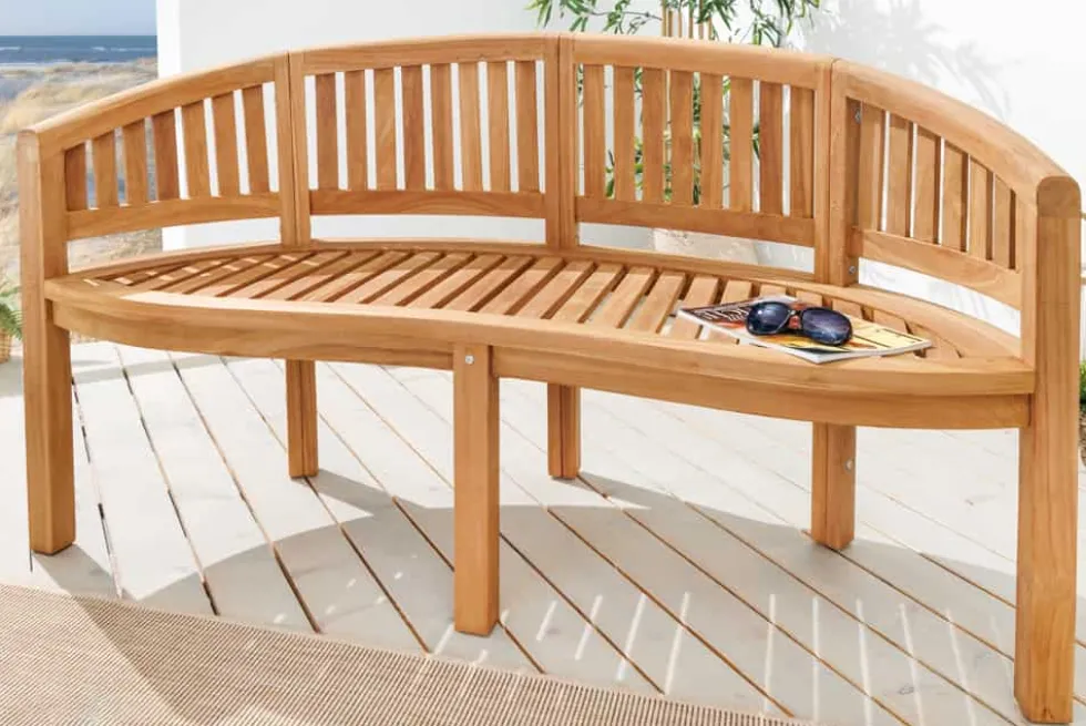 Massive Gartenbank XXL EMPIRE TEAK 150cm natur Teakholz