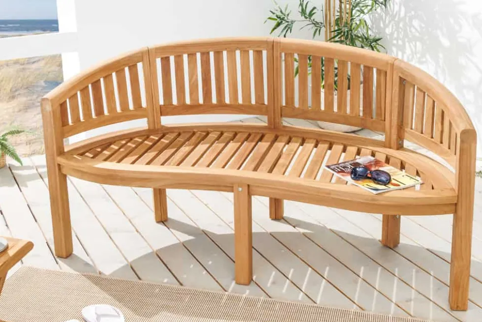 Massive Gartenbank XXL EMPIRE TEAK 150cm natur Teakholz