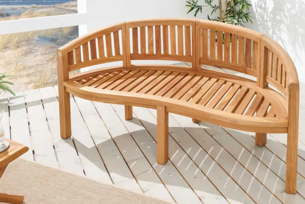 Massive Gartenbank XXL EMPIRE TEAK 150cm natur Teakholz