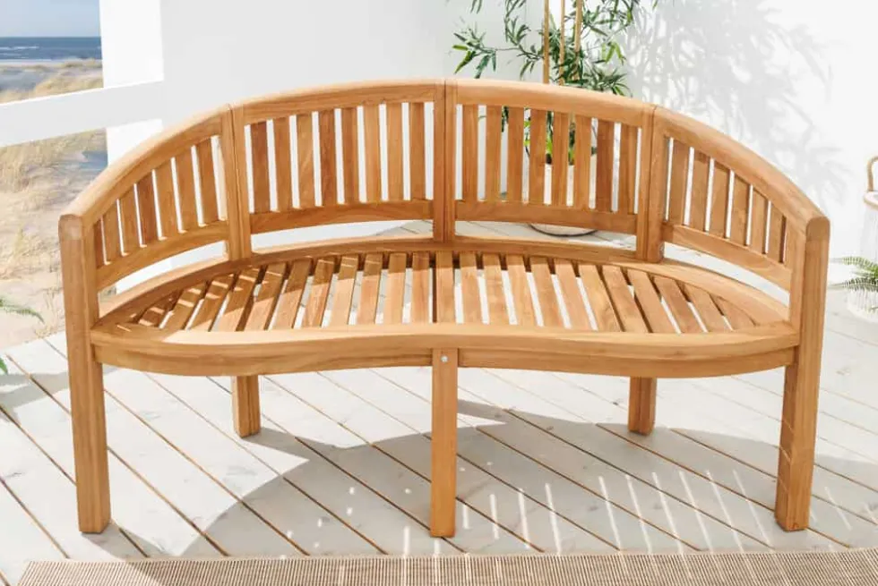 Massive Gartenbank XXL EMPIRE TEAK 150cm natur Teakholz