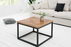 Massiver Beistelltisch INFINITY HOME 60cm Mangoholz Industrial Design