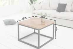Massiver Beistelltisch INFINITY HOME 60cm Mangoholz Industrial Design