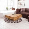 Massiver Couchtisch BOLT 70cm braun Mangoholz honey finish handmade