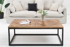 Massiver Couchtisch INFINITY HOME 100cm Mangoholz Industrial Design