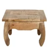 Massiver Couchtisch OPIUM ANTIQUE 60cm natur Mangoholz Beistelltisch