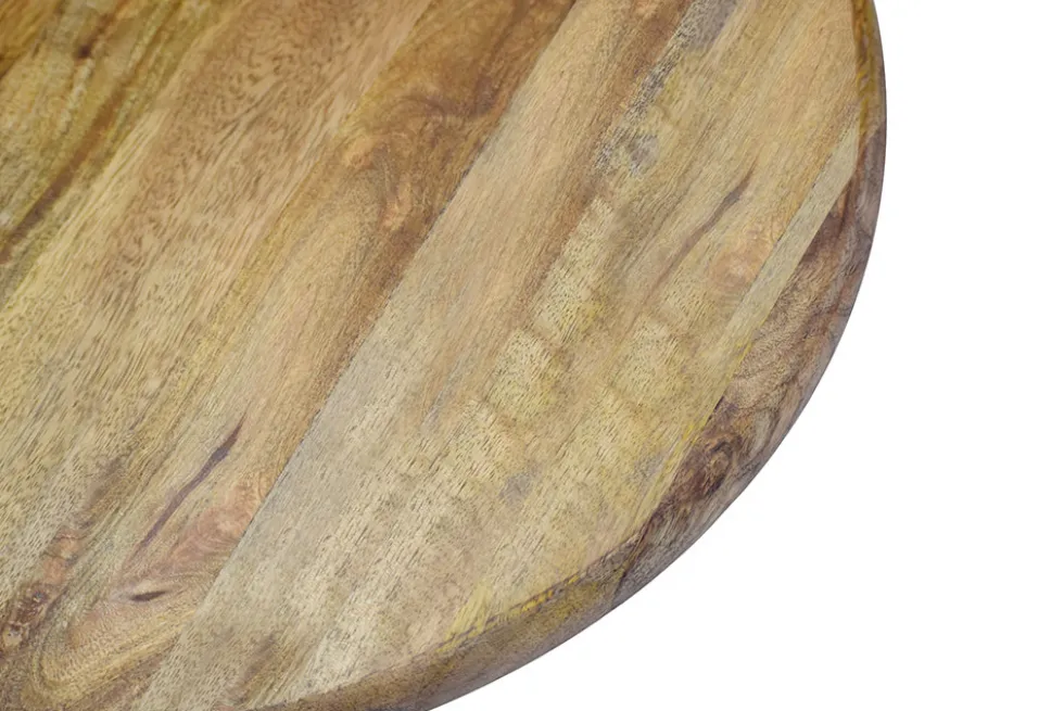 Massiver Drehteller SERVANT 60cm natur Mangoholz drehbare Servierplatte rund