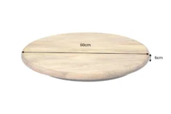 Massiver Drehteller SERVANT 60cm natur Mangoholz drehbare Servierplatte rund