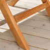 Massiver Esstisch EMPIRE TEAK 100cm natur Teakholz klappbar