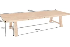 Massiver Esstisch FINCA 400cm vintage braun recyceltes Pinienholz