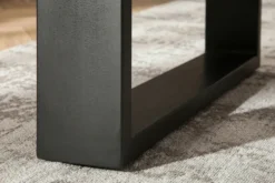 Massiver Esstisch MAMMUT 180cm natur Akazie U-Gestell schwarz Baumkante 5cm Tischplatte