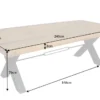 Massiver Esstisch THOR 240cm natur recyceltes Pinienholz Industrial Design