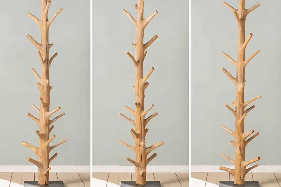 Massiver Garderobenständer TREE NATURE 170cm natur Holz Kleiderständer