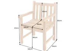 Massiver Gartenstuhl EMPIRE TEAK natur Teakholz Outdoor