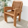 Massiver Gartenstuhl EMPIRE TEAK natur Teakholz stapelbar