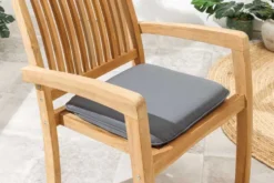 Massiver Gartenstuhl EMPIRE TEAK natur Teakholz stapelbar