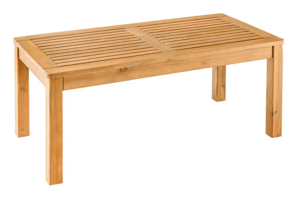Massiver Gartentisch BALI 100cm Akazienholz wetterfest Outdoor-Loungetisch