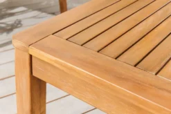 Massiver Gartentisch BALI 100cm Akazienholz wetterfest Outdoor-Loungetisch