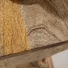 Massiver Hocker TWIST 45cm natur Mangoholz handmade Beistelltisch