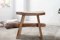 Massiver Hocker ZEN 40cm Teakholz Beistelltisch
