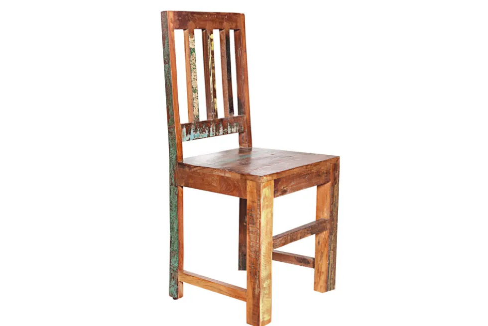Massiver Holz Stuhl JAKARTA aus recycelten Fischerbooten