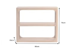 Massiver Konsolentisch ELEMENTS 90cm braun honey finish Mangoholz Regal