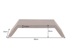 Massiver Monitorständer GATSBY 50cm braun Mangoholz Bildschirmständer Erhöhung