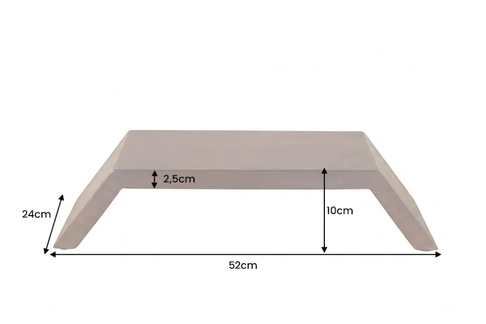 Massiver Monitorständer GATSBY 50cm braun Mangoholz Bildschirmständer Erhöhung