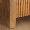 Massiver Nachttisch ART DECO 50cm cream finish beige Mangoholz mit Schublade