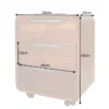 Massiver Rollcontainer CUBUS 60cm braun Sheeshamholz stone finish drei Schubladen