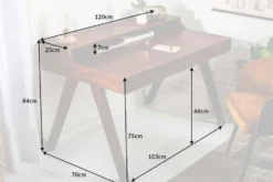 Massiver Sekretär MONSOON 120cm Akazie Schreibtisch Markant Finish