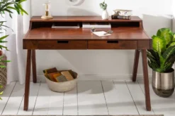 Massiver Sekretär MONSOON 100cm Akazie Schreibtisch Markant Finish
