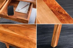 Massiver Sekretär MONSOON 100cm natur Akazienholz Schreibtisch