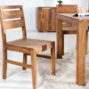Massiver Stuhl PURE braun Sheesham Massivholz stone finish einzigartige Maserung