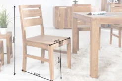 Massiver Stuhl PURE braun Sheesham Massivholz stone finish einzigartige Maserung