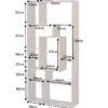 Massives Bücherregal CUBUS 180cm braun Sheesham stone finish einzigartige Maserung