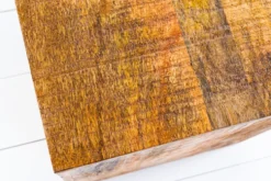 Massives 2er Set Beistelltisch CURACAO 45cm natur Mangoholz Würfel handmade Couchtisch