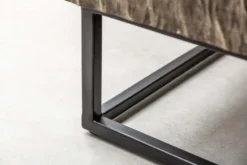 Massives Highboard SCORPION 120cm grau Akazie aufwendige 3D Schnitzereien
